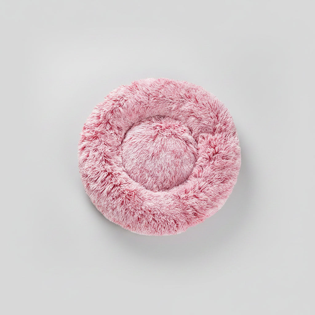 Fluffy Donut Dog Bed  Warm Soft Long Plush Pet Cushion Dog House Cat  Bed Washable Pet Sofa Mat Calming Samll Large Dog Beds..............
