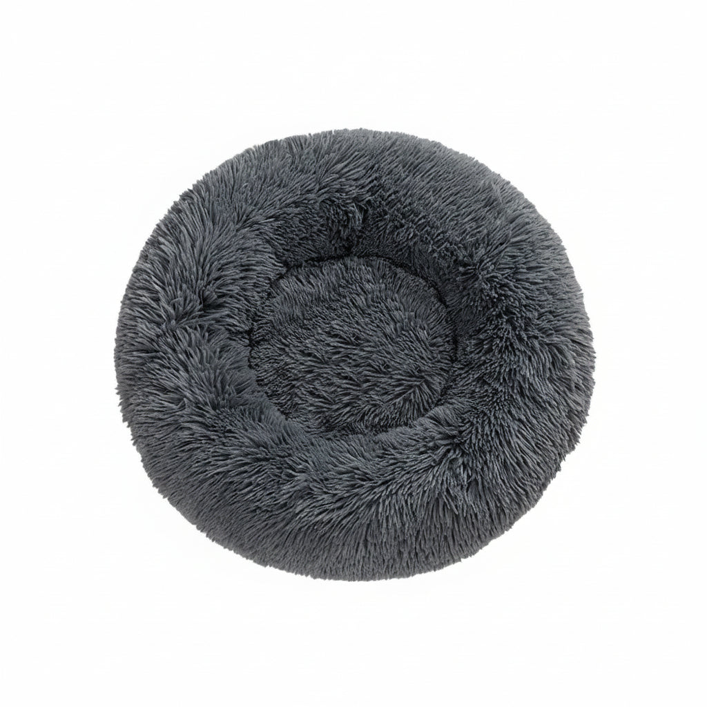 Fluffy Donut Dog Bed  Warm Soft Long Plush Pet Cushion Dog House Cat  Bed Washable Pet Sofa Mat Calming Samll Large Dog Beds.............