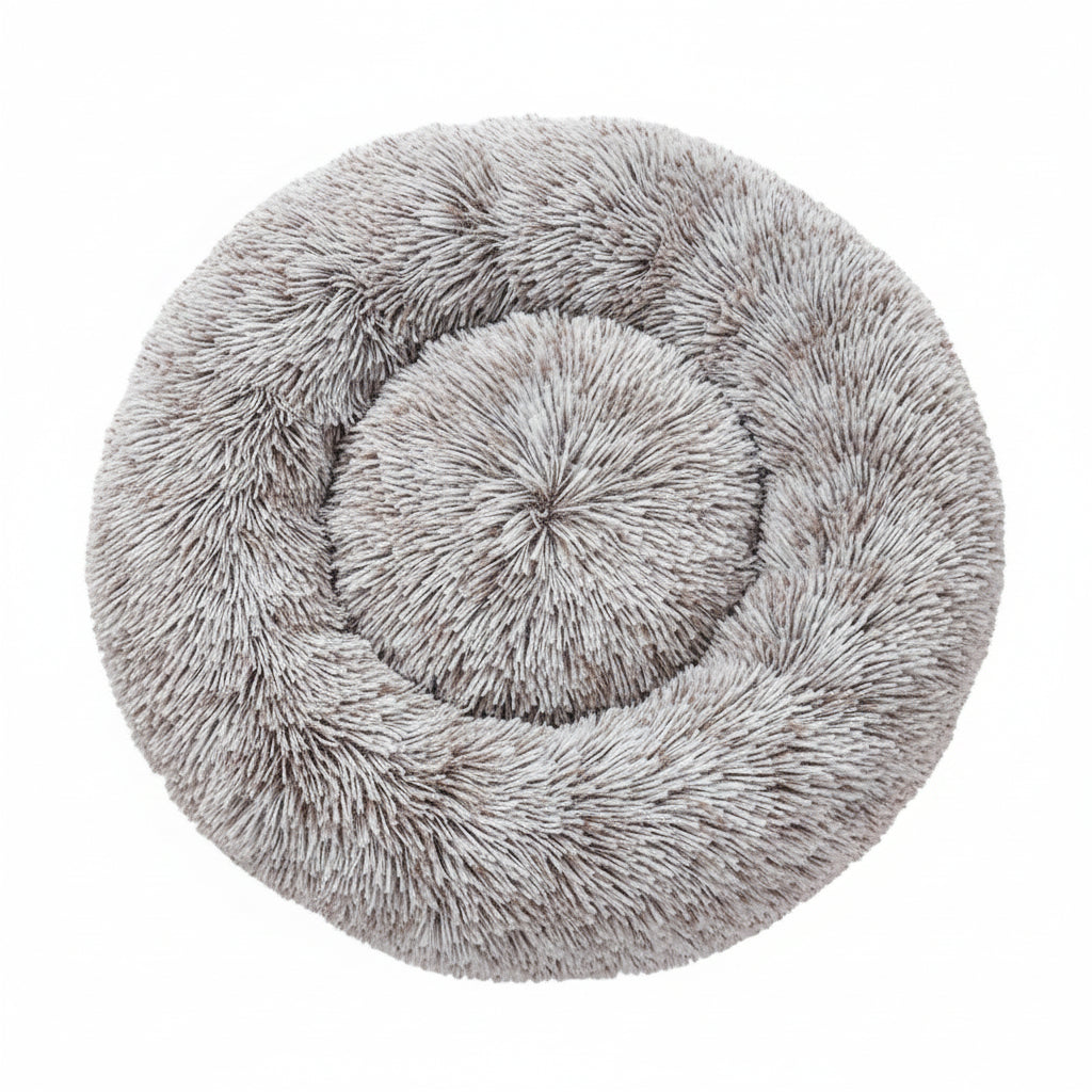 Fluffy Donut Dog Bed  Warm Soft Long Plush Pet Cushion Dog House Cat  Bed Washable Pet Sofa Mat Calming Samll Large Dog Beds.........