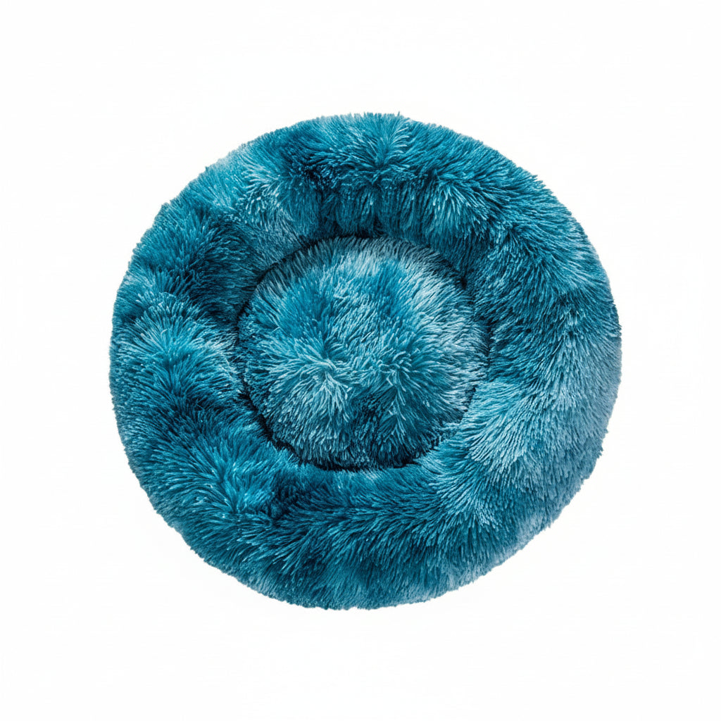 Fluffy Donut Dog Bed  Warm Soft Long Plush Pet Cushion Dog House Cat  Bed Washable Pet Sofa Mat Calming Samll Large Dog Beds......