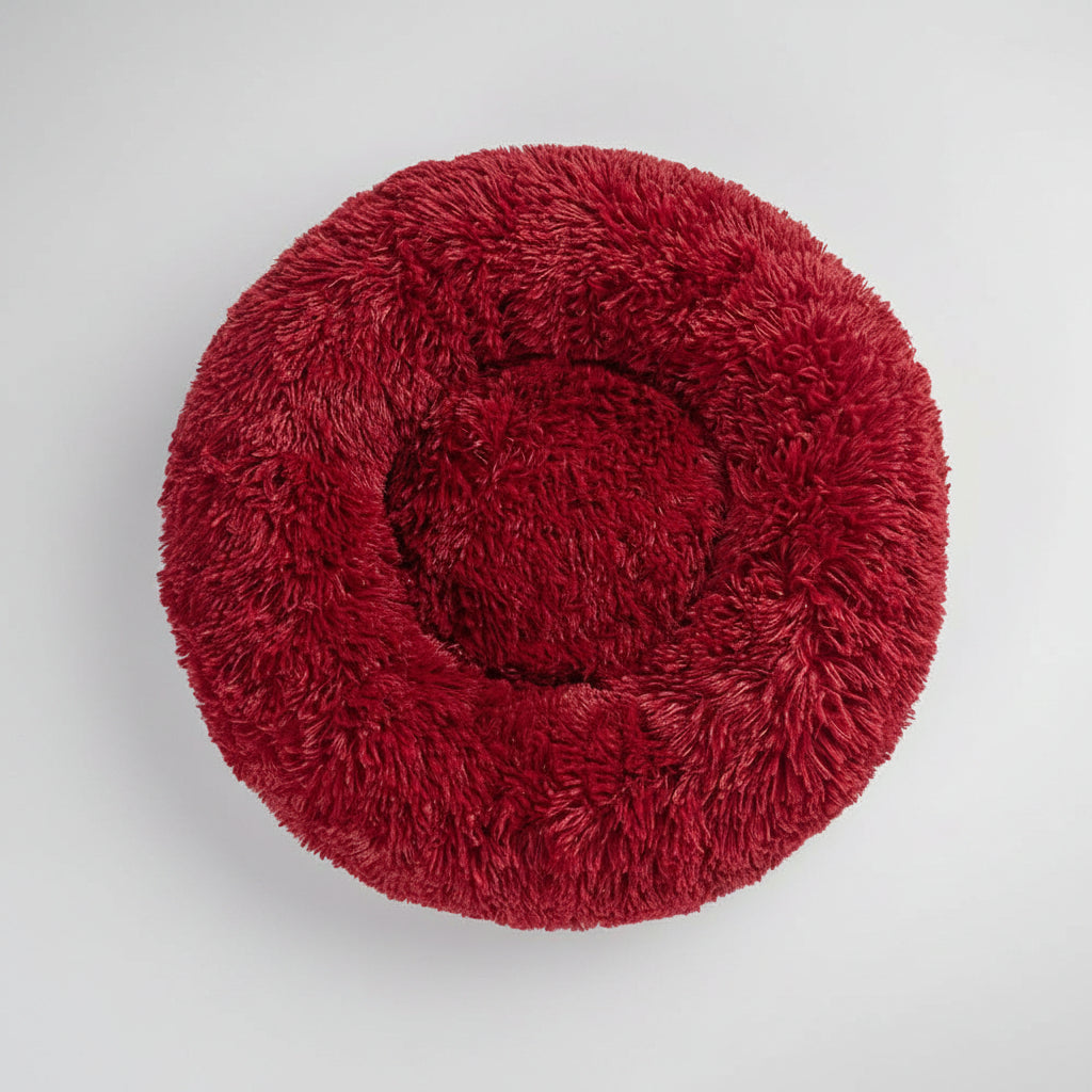Fluffy Donut Dog Bed  Warm Soft Long Plush Pet Cushion Dog House Cat  Bed Washable Pet Sofa Mat Calming Samll Large Dog Beds.....