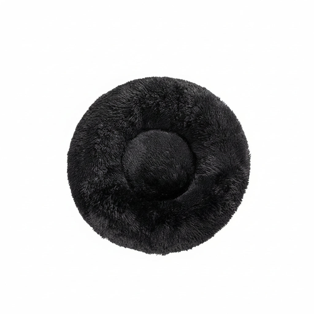 Fluffy Donut Dog Bed  Warm Soft Long Plush Pet Cushion Dog House Cat  Bed Washable Pet Sofa Mat Calming Samll Large Dog Beds....