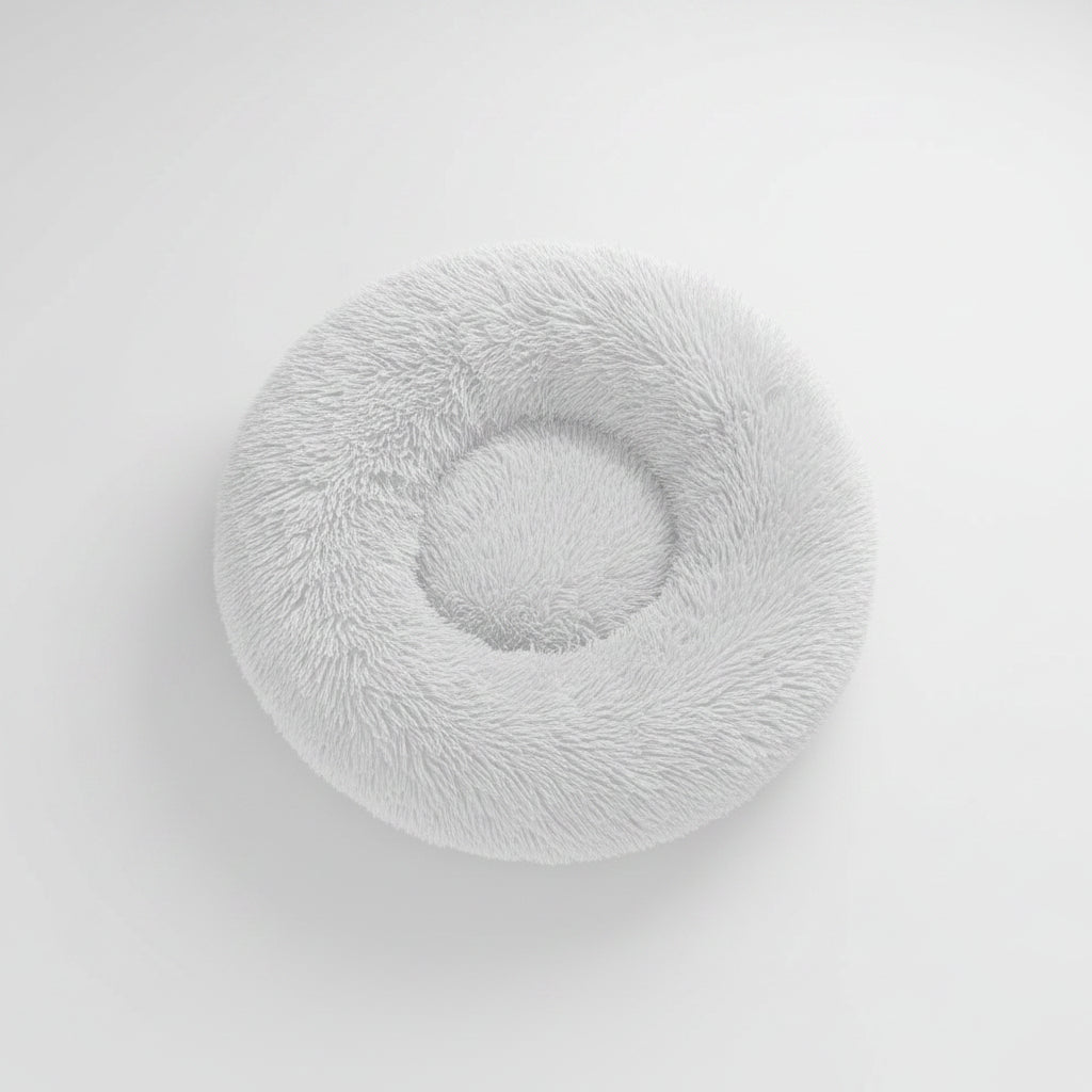 Fluffy Donut Dog Bed  Warm Soft Long Plush Pet Cushion Dog House Cat  Bed Washable Pet Sofa Mat Calming Samll Large Dog Beds...