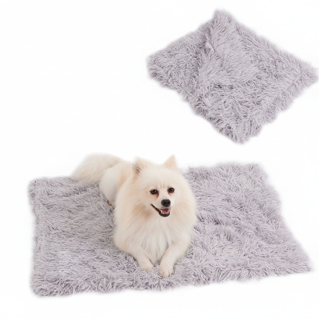 Grey Pet Cushion Plush Warm Dog Blanket Four Seasons Available Cat Blanket Dog Dual Purpose Pet Cushion Sofa...