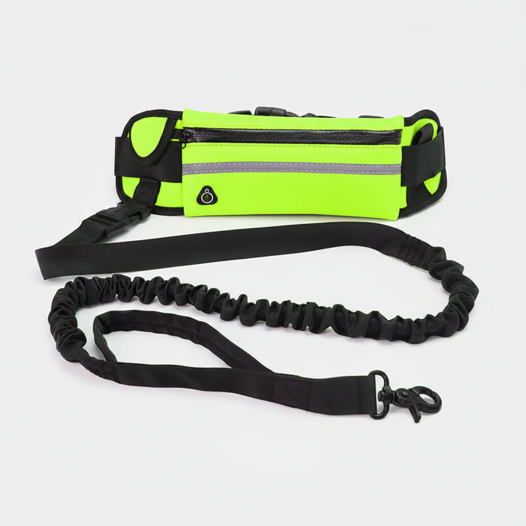 Hands Free Dog Leash Pet Walking And Training Belt With Shock Absorbing Bungee Leash For Up To 180lbs Large Dogs Phone Pocket And Water Bottle Holder.......