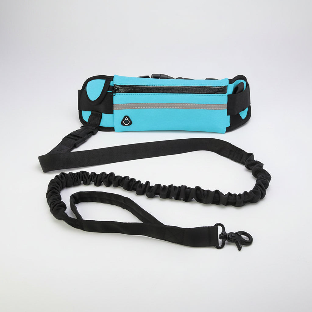 Hands Free Dog Leash Pet Walking And Training Belt With Shock Absorbing Bungee Leash For Up To 180lbs Large Dogs Phone Pocket And Water Bottle Holder......