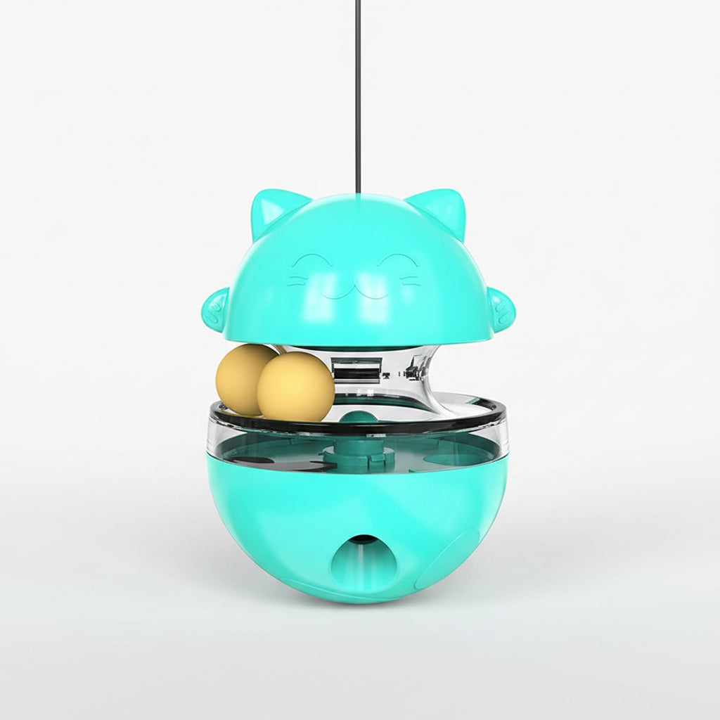 Interactive Cat Treat Dispenser Toy - Tumbler Feeder Toy For IQ Training And Mental Stimulation...