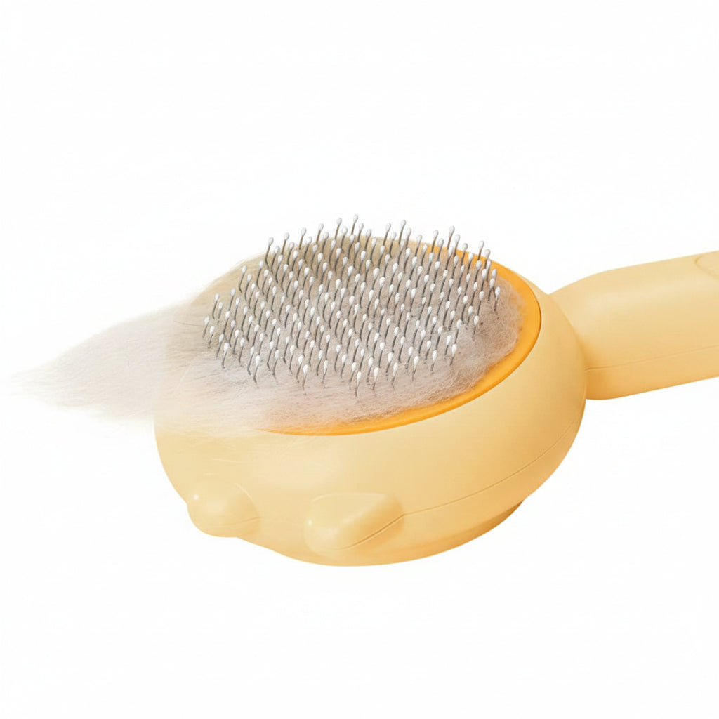 Pet Hair Cleaner Brush Cat Grooming Brush With Release Button Pet Hair Cleaner Brush Cat Grooming Brush Long Or Short Hair Cats Dogs Pet Massage BrushesComb For Cat Dog......