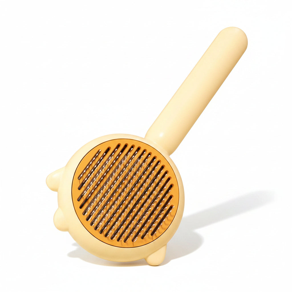 Pet Hair Cleaner Brush Cat Grooming Brush With Release Button Pet Hair Cleaner Brush Cat Grooming Brush Long Or Short Hair Cats Dogs Pet Massage BrushesComb For Cat Dog....