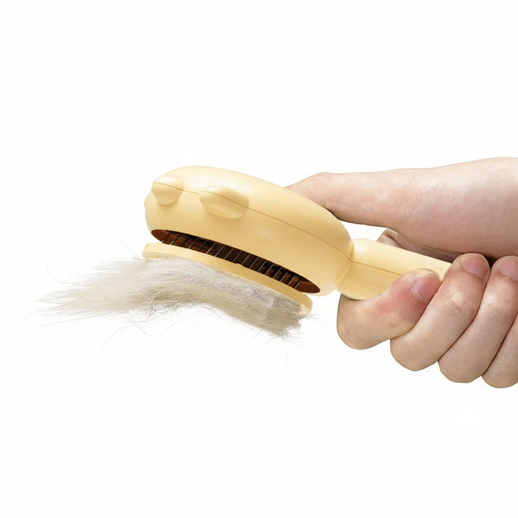 Pet Hair Cleaner Brush Cat Grooming Brush With Release Button Pet Hair Cleaner Brush Cat Grooming Brush Long Or Short Hair Cats Dogs Pet Massage BrushesComb For Cat Dog...