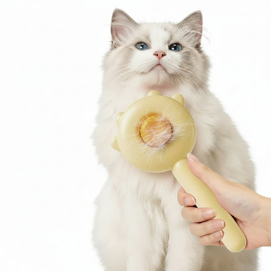 Pet Hair Cleaner Brush Cat Grooming Brush With Release Button Pet Hair Cleaner Brush Cat Grooming Brush Long Or Short Hair Cats Dogs Pet Massage BrushesComb For Cat Dog